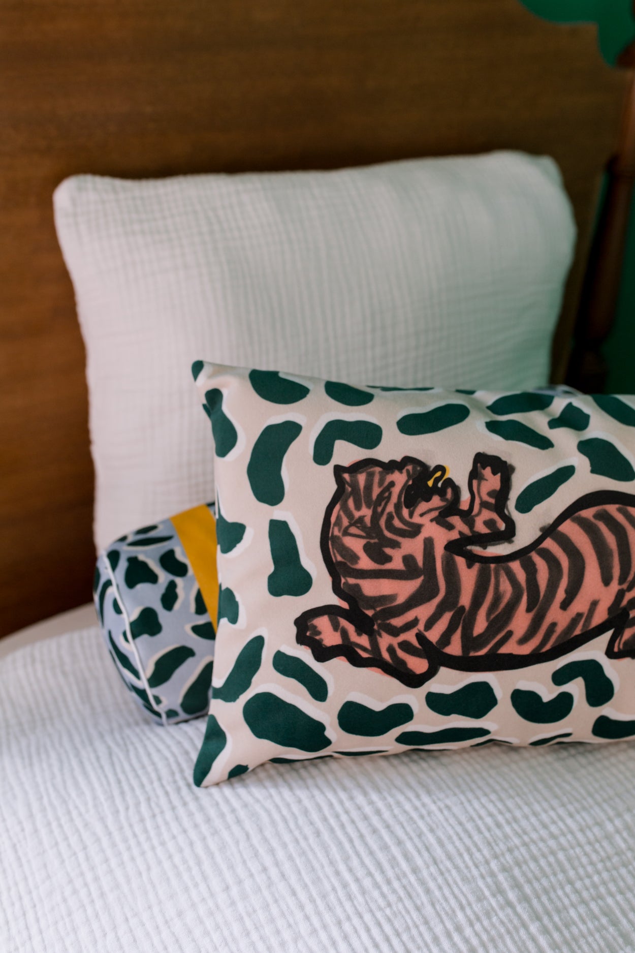 Coussin Bolster Féline
