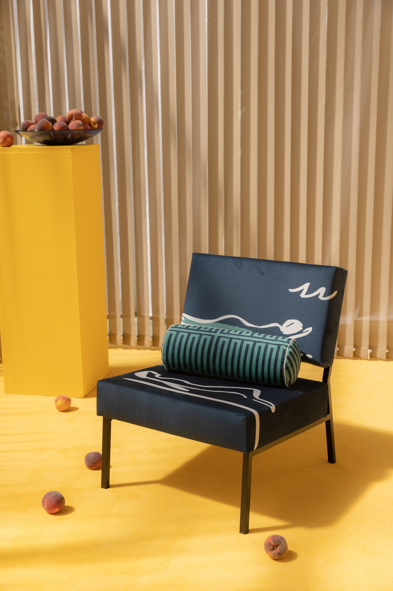 Coussin Été 83 Elios Bolster vert et bleu