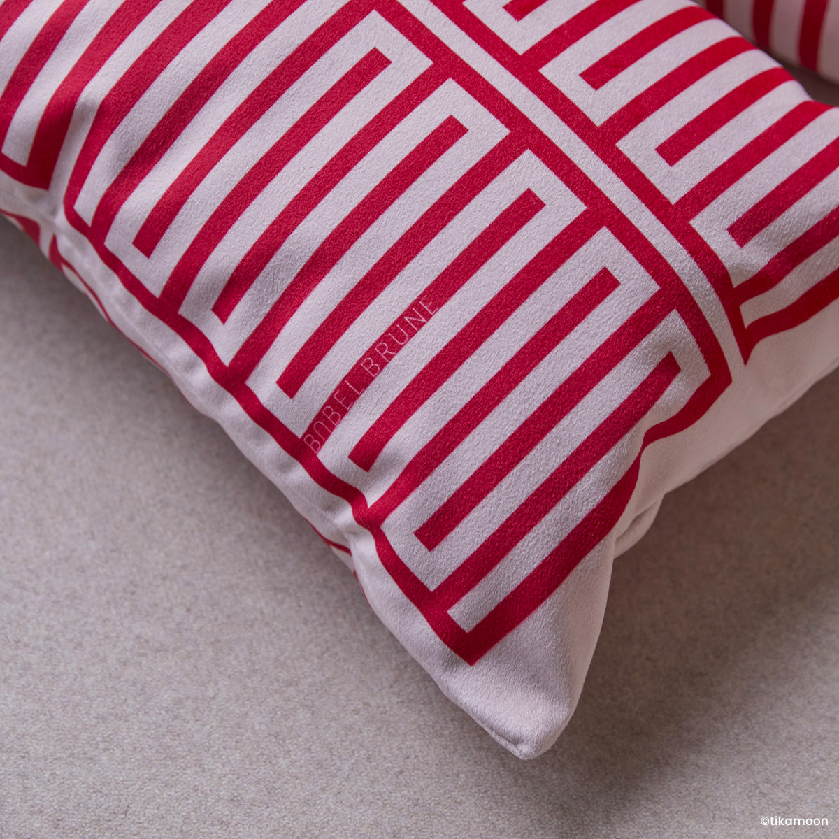 Coussin Elios rose et rouge S
