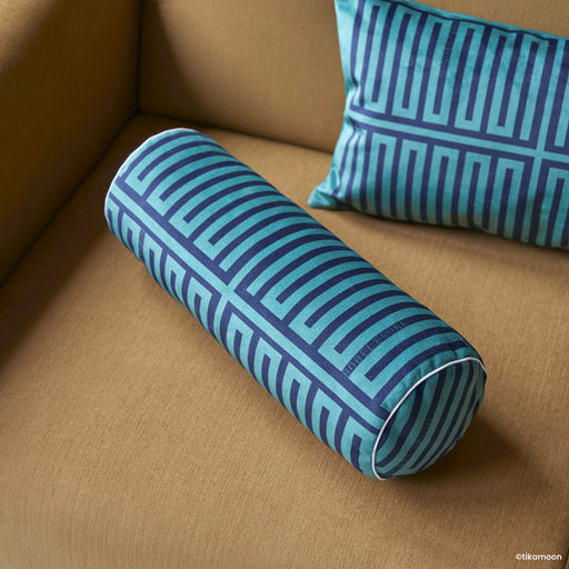 Coussin Été 83 Elios Bolster vert et bleu