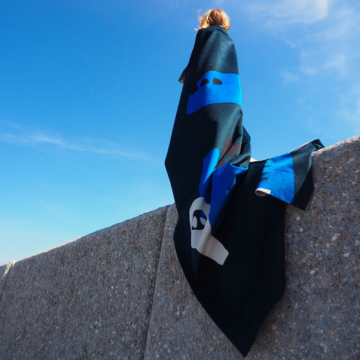 Suédine Velours au Mètre - Babylone Blue XXL, Fond Marine