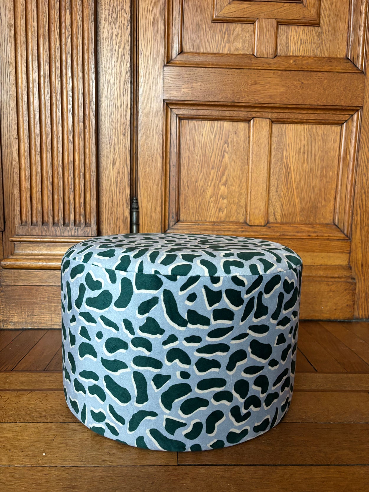 Pouf Féline Bleu