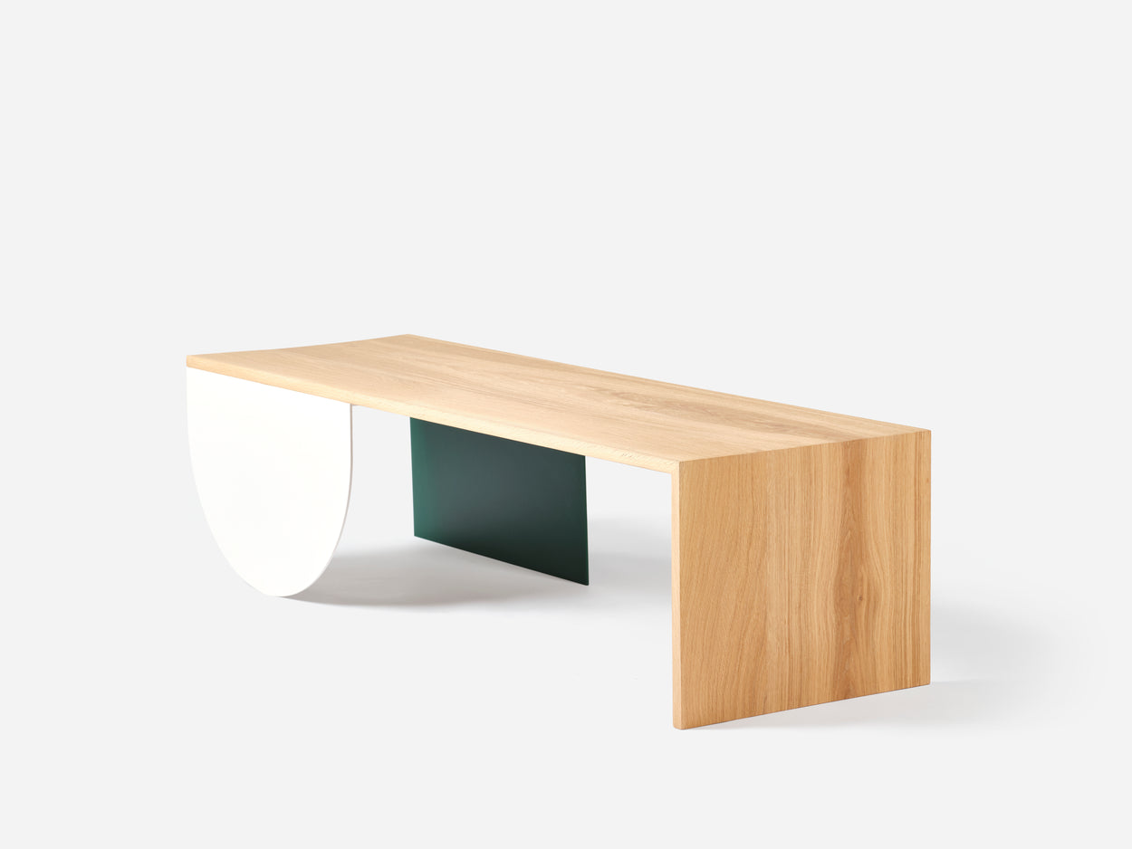 Coffee table Babel Two - green and beige